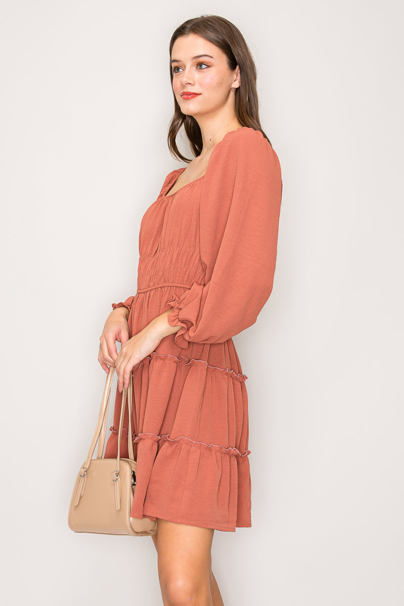 ワンピース CFCL POTTERY LONG SLEEVE MINI DRESS CFCL POTTERY LONG SLEEVE MINI DRESS
