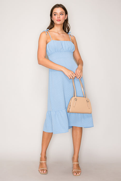 bow tie strap midi dress DX46121