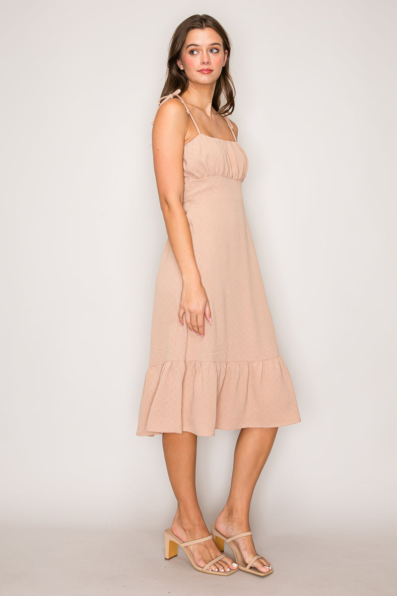 bow tie midi dress Altar'd State Carmen Floral Bow Tie Midi Dress